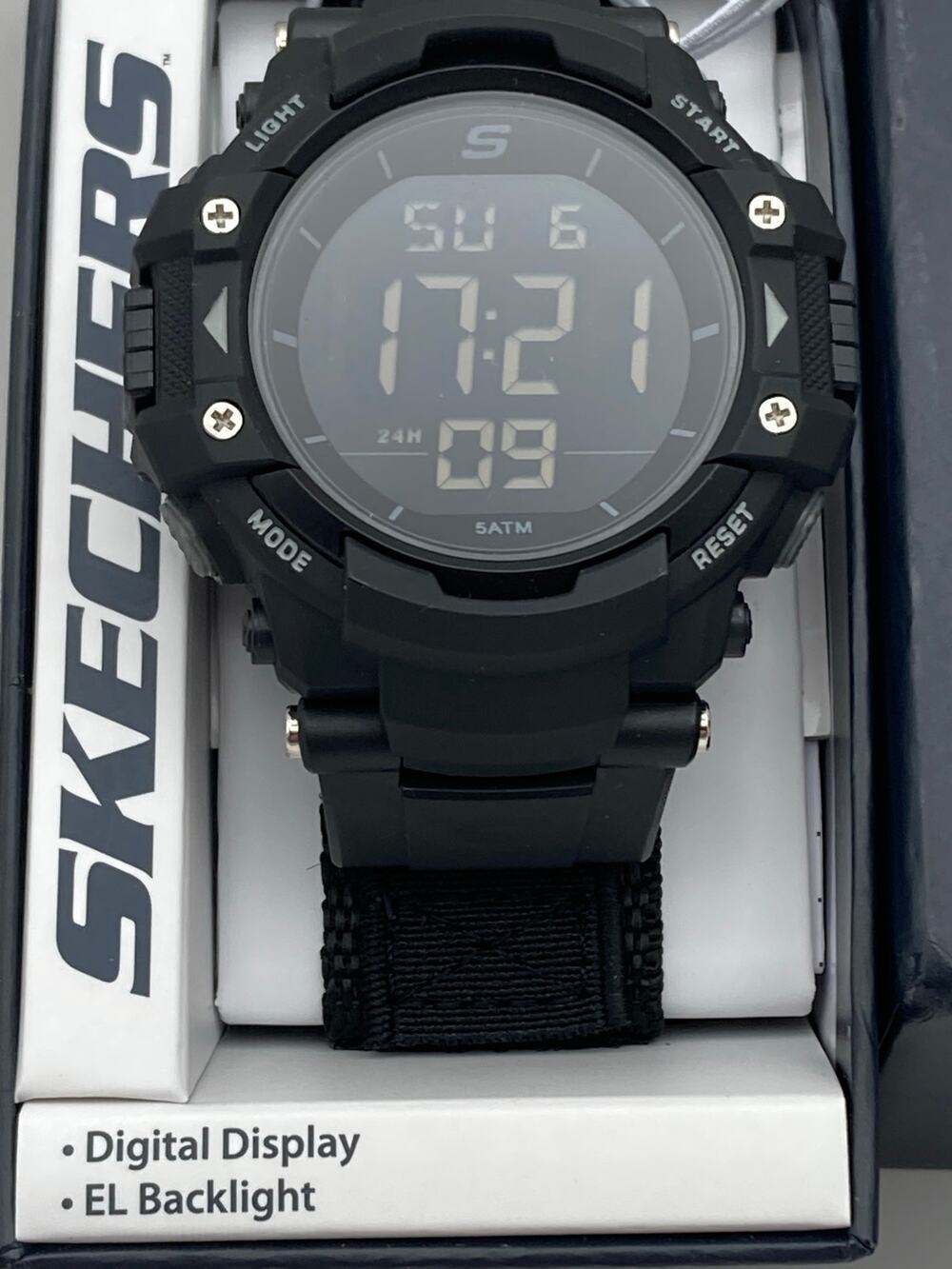Sketchers Men's Digital Multifunction Watch Adjustable Strap Back Light Timer